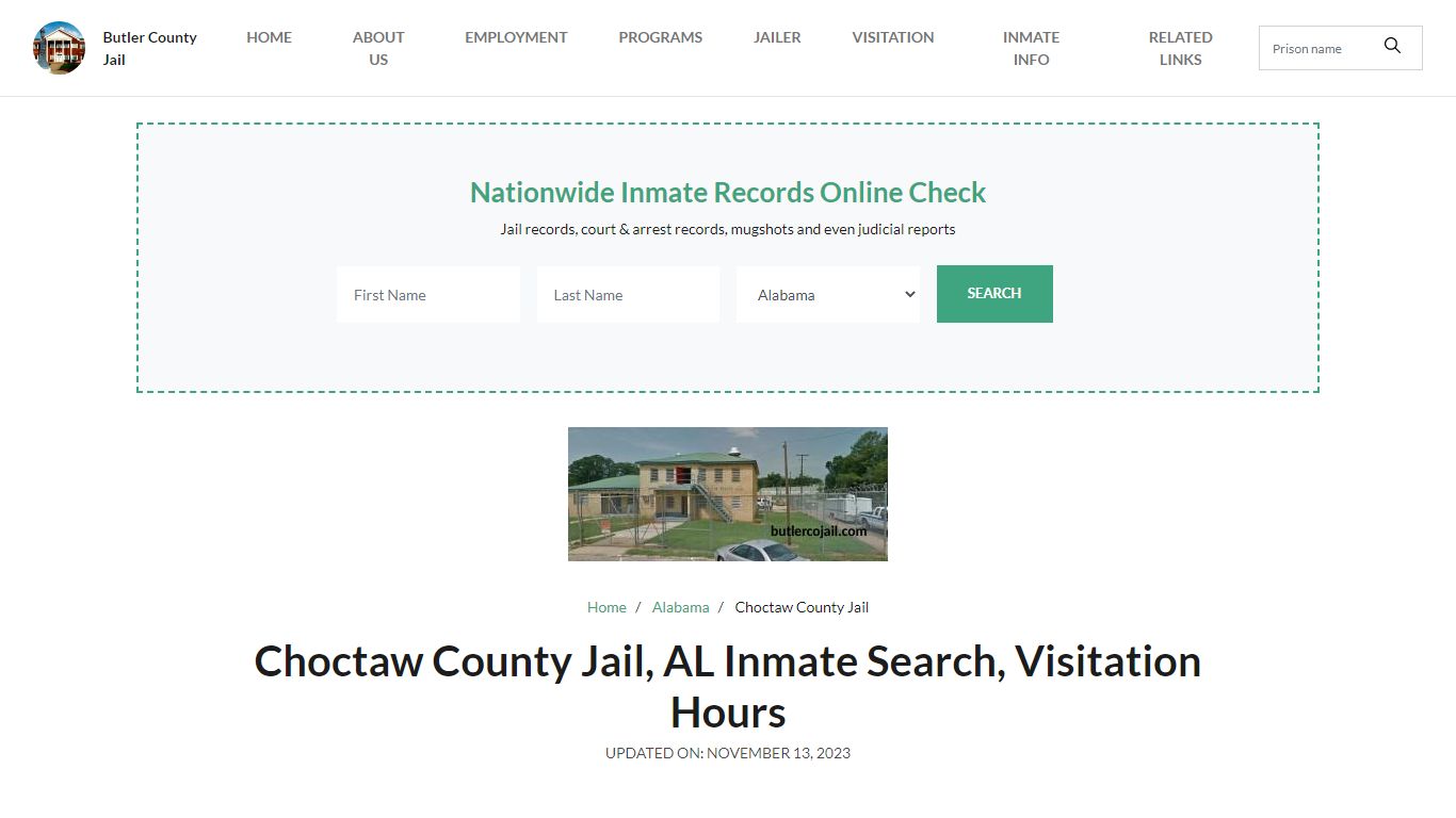 Choctaw County Jail, AL Inmate Search, Visitation Hours